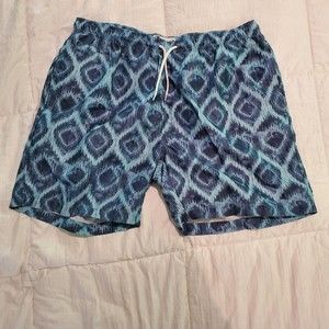 Trunks Surf & Swim Co. Men's Blue Bulls Eye Pattern Swim Shorts Size XL